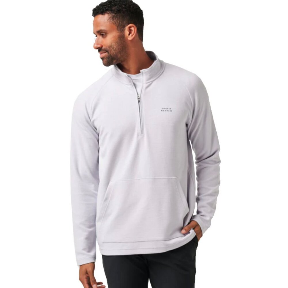 TravisMathew Performance Waffle Mens Quarter Zip Pullover